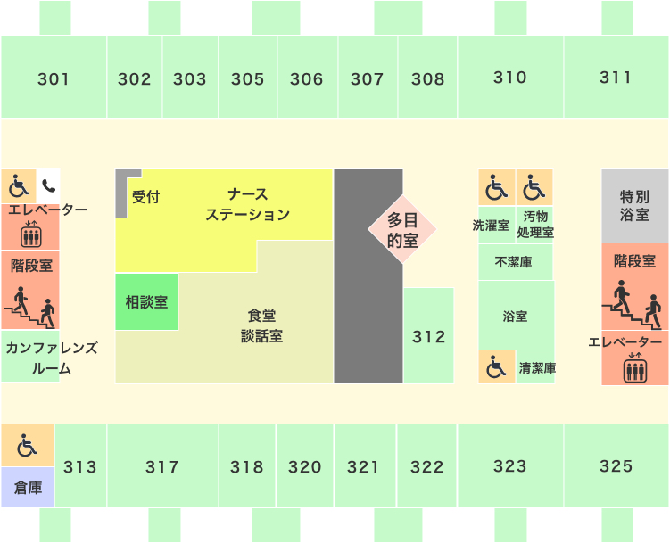 3Fフロアマップ図